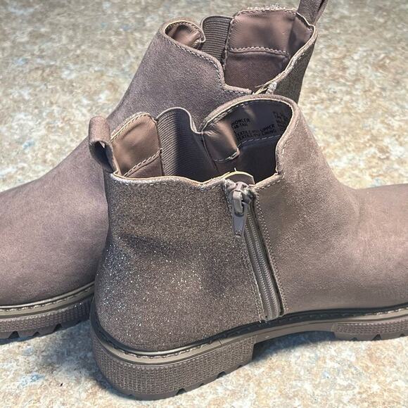 Steve Madden Howler Glitter Chunky Sole Ankle Boot Girls Size 5 - Picture 5 of 7